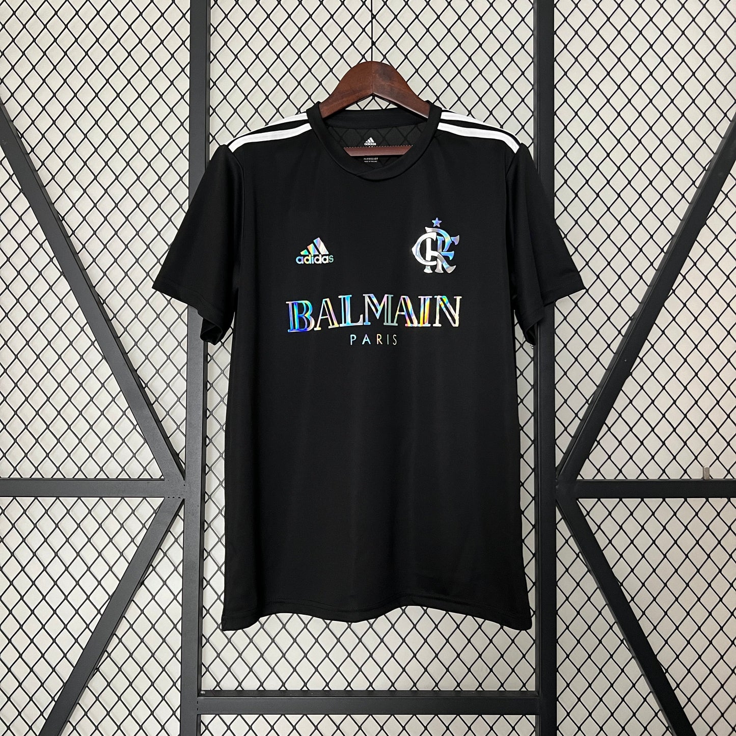 CAMISETA FLAMENGO EDICIÓN ESPECIAL LIMITADO BALMAIN PARIS NEGRO 24/25 HOMBRES