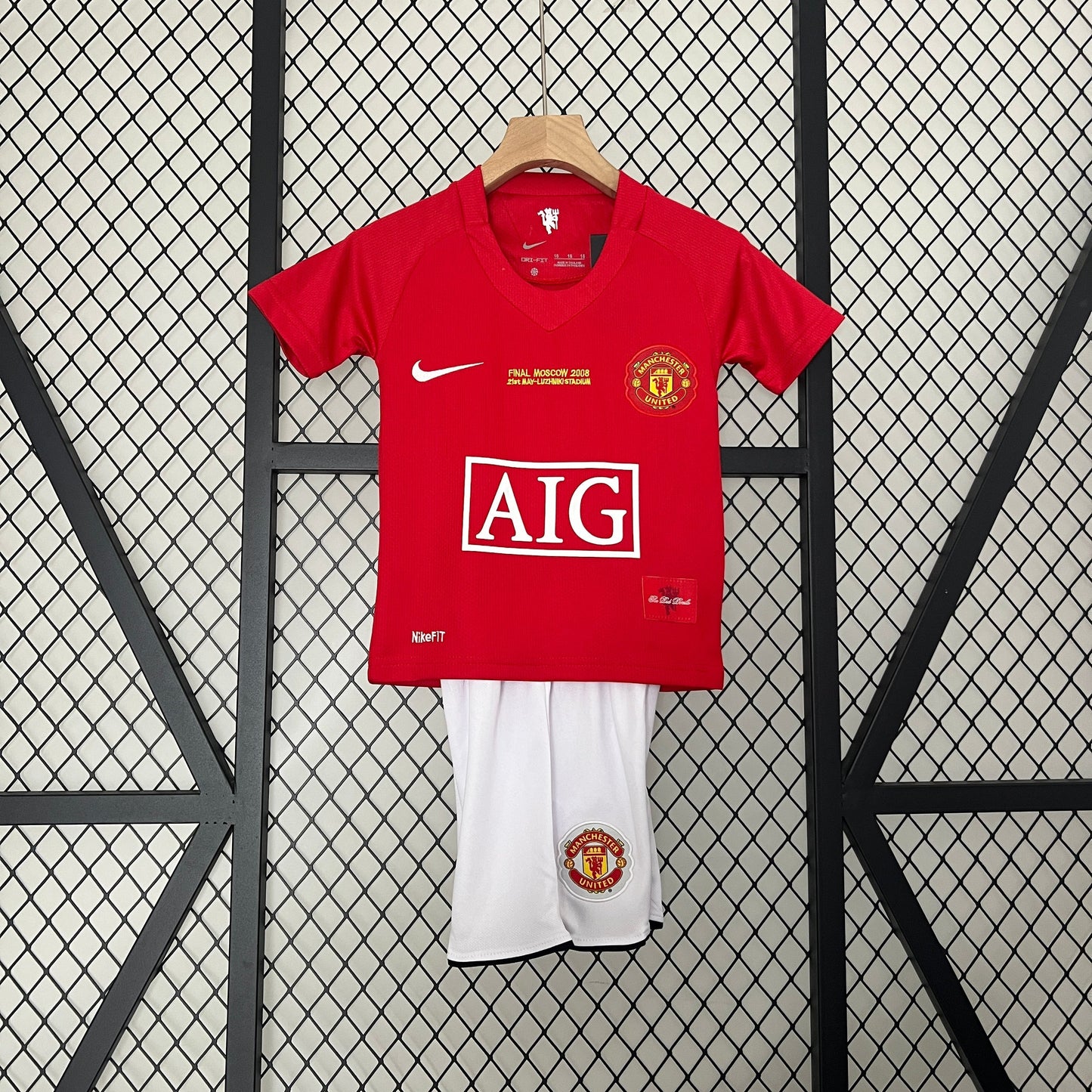 CAMISETA MANCHESTER UNITED I ESPECIAL FINAL CHAMPHIONS LEAGUE 07/08 KIT PARA NIÑOS (RETRO)