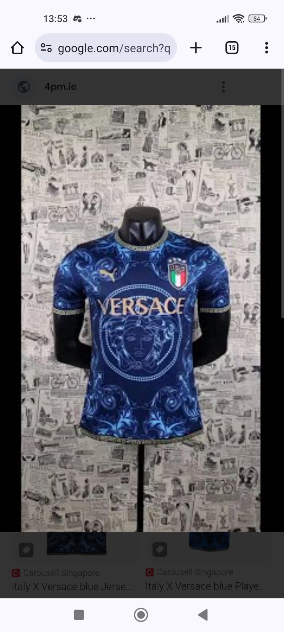 CAMISETA ITALIA EDICIÓN ESPECIAL AZUL HOMBRES