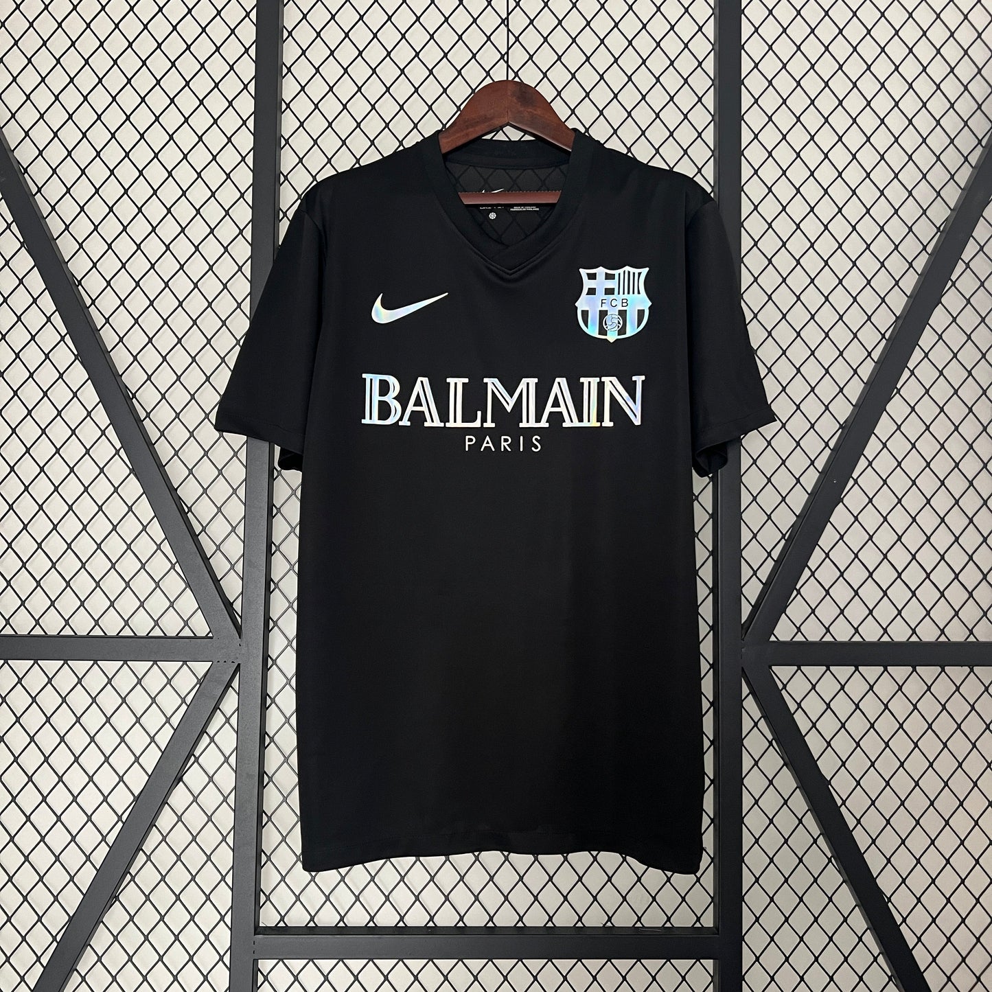CAMISETA BARCELONA EDICIÓN ESPECIAL LIMITADO BALMAIN PARIS NEGRO 24/25 HOMBRES