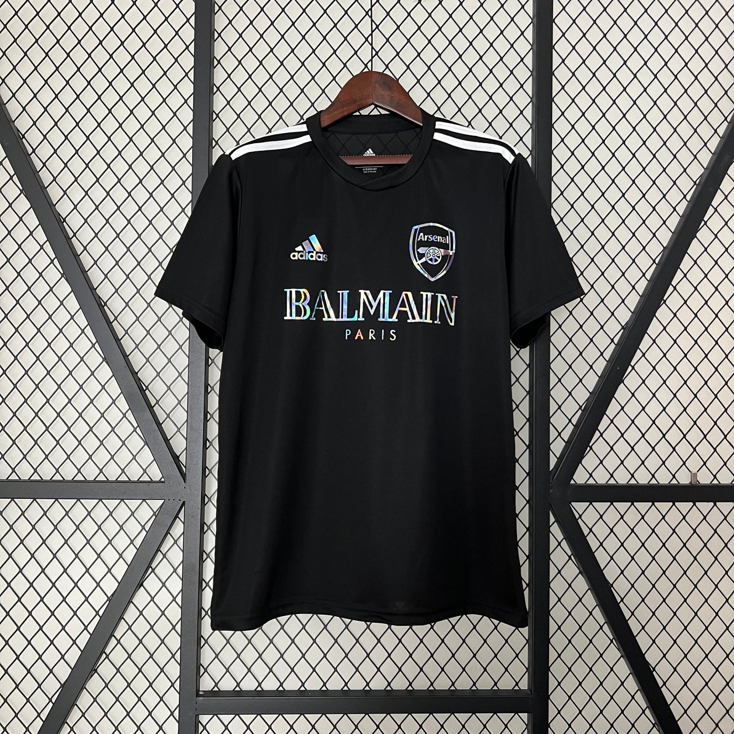 CAMISETA ARSENAL EDICIÓN ESPECIAL LIMITADO BALMAIN PARIS NEGRO 24/25 HOMBRES