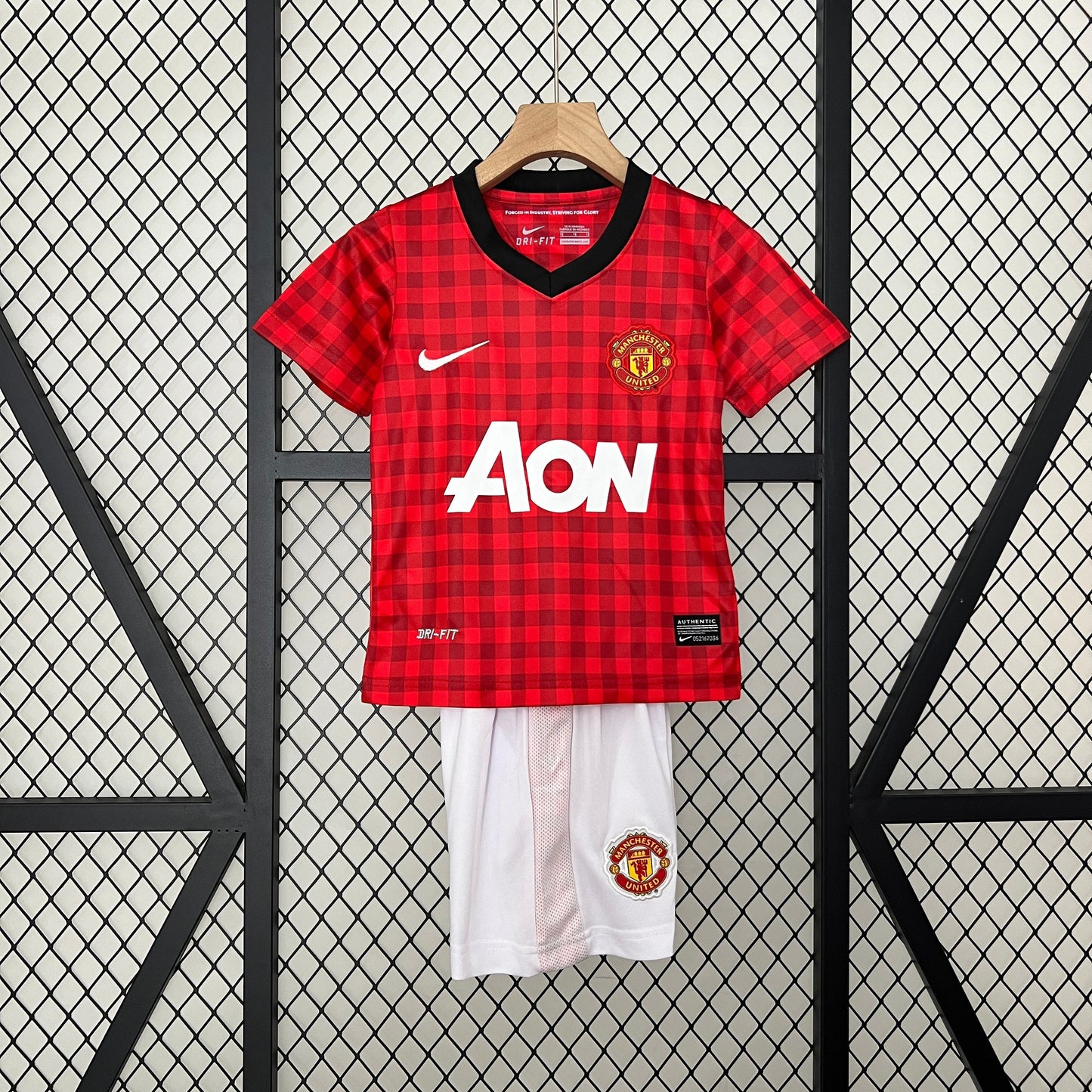 CAMISETA MANCHESTER UNITED I 12/13 KIT PARA NIÑOS (RETRO)