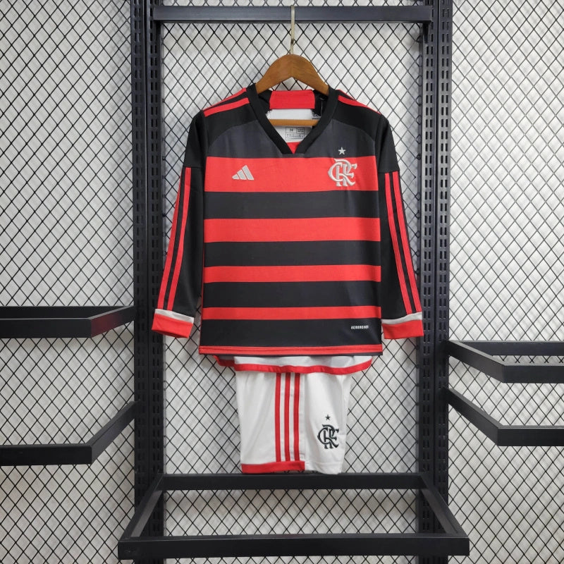 CAMISETA FLAMENGO MANGA LARGA I 24/25 KIT PARA NIÑOS