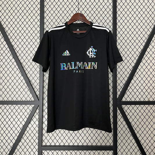 CAMISETA FLAMENGO EDICIÓN ESPECIAL LIMITADO BALMAIN PARIS NEGRO 24/25 HOMBRES