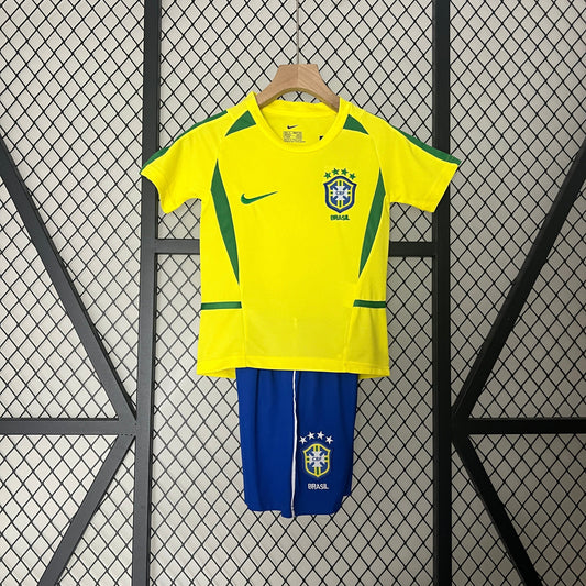 CAMISETA BRASIL I 2002 KIT PARA NIÑOS (RETRO)