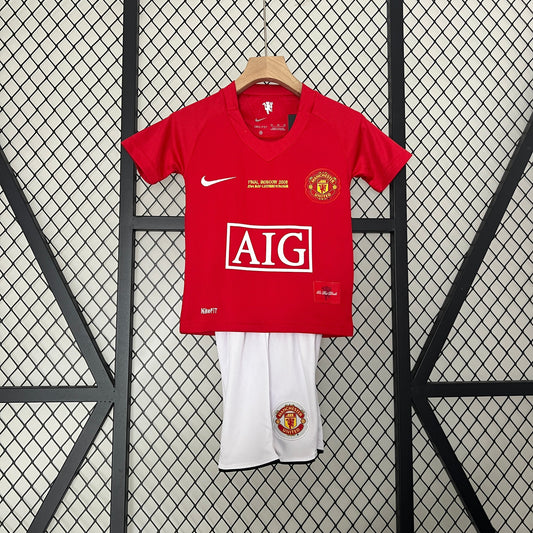 CAMISETA MANCHESTER UNITED I ESPECIAL FINAL CHAMPHIONS LEAGUE 07/08 KIT PARA NIÑOS (RETRO)