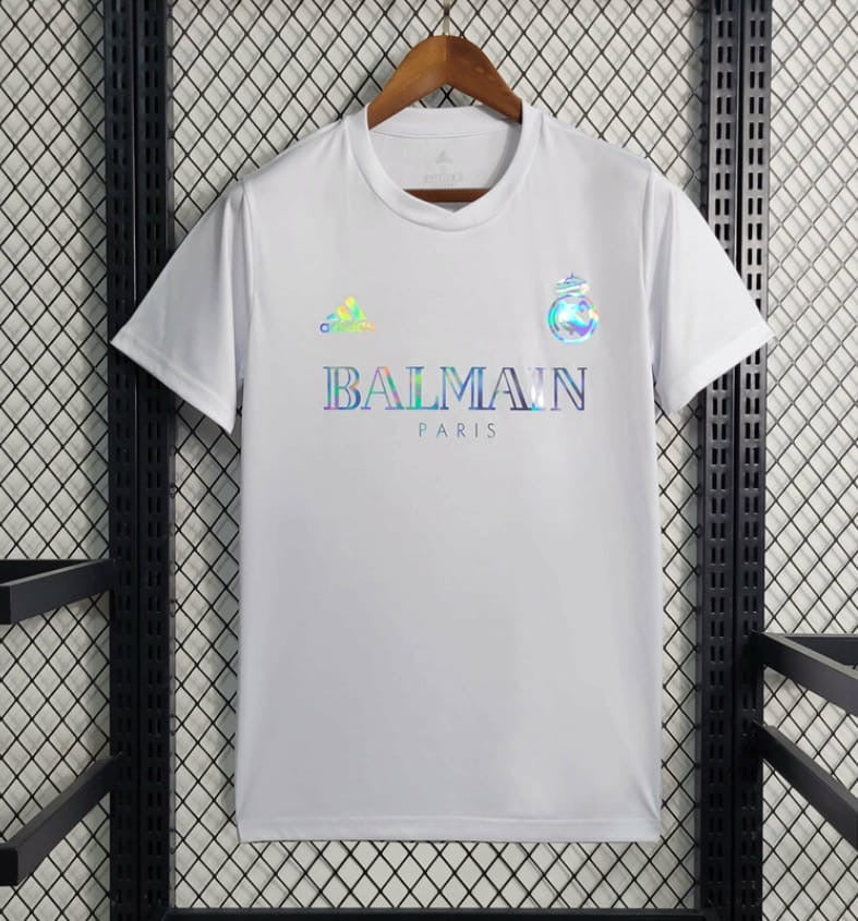 CAMISETA REAL MADRID BALMAIN BLANCO EDICIÓN ESPECIAL 23/24 HOMBRES