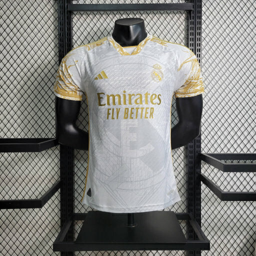 CAMISETA REAL MADRID EDICIÓN ESPECIAL LIMITADO DORADO 24/25 HOMBRES (VERSIÓN DEL JUGADOR)