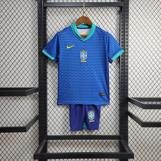CAMISETA BRASIL II COPA AMÉRICA 2024/2025/2026 KIT PARA NIÑOS