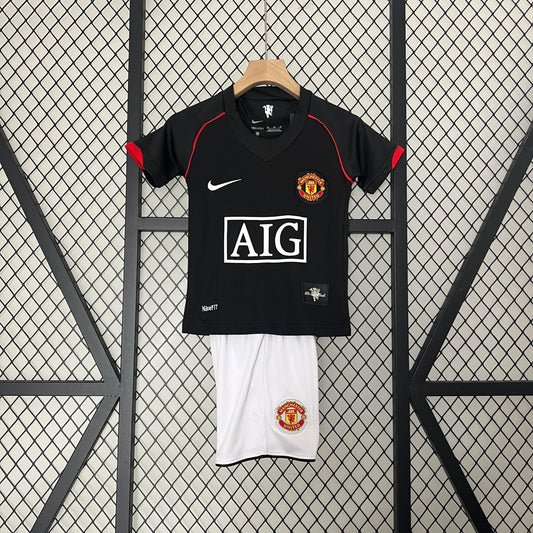 CAMISETA MANCHESTER UNITED NEGRO 07/08 KIT PARA NIÑOS (RETRO)