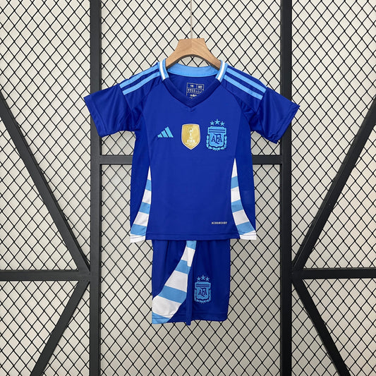CAMISETA ARGENTINA II COPA AMÉRICA 2024/2025/2026 KIT PARA NIÑOS
