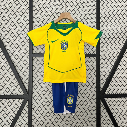 CAMISETA BRASIL I 2004 KIT PARA NIÑOS (RETRO)