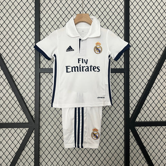 CAMISETA REAL MADRID I 16/17 KIT PARA NIÑOS (RETRO)