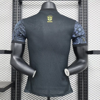CAMISETA BRASIL EDICIÓN ESPECIAL JESÚS CRISTO 2024/2025/2026 HOMBRES (VERSIÓN DEL JUGADOR) - NEGRO