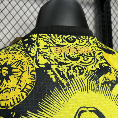 CAMISETA BRASIL EDICIÓN ESPECIAL JESÚS CRISTO 2024/2025/2026 HOMBRES (VERSIÓN DEL JUGADOR) - AMARILLO