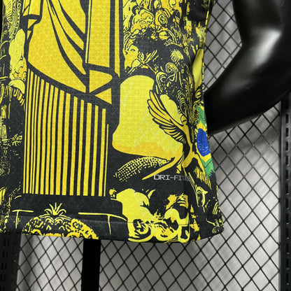 CAMISETA BRASIL EDICIÓN ESPECIAL JESÚS CRISTO 2024/2025/2026 HOMBRES (VERSIÓN DEL JUGADOR) - AMARILLO