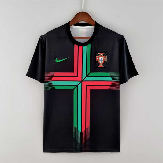 CAMISETA PORTUGAL NEGRO EDICIÓN 2022 HOMBRES