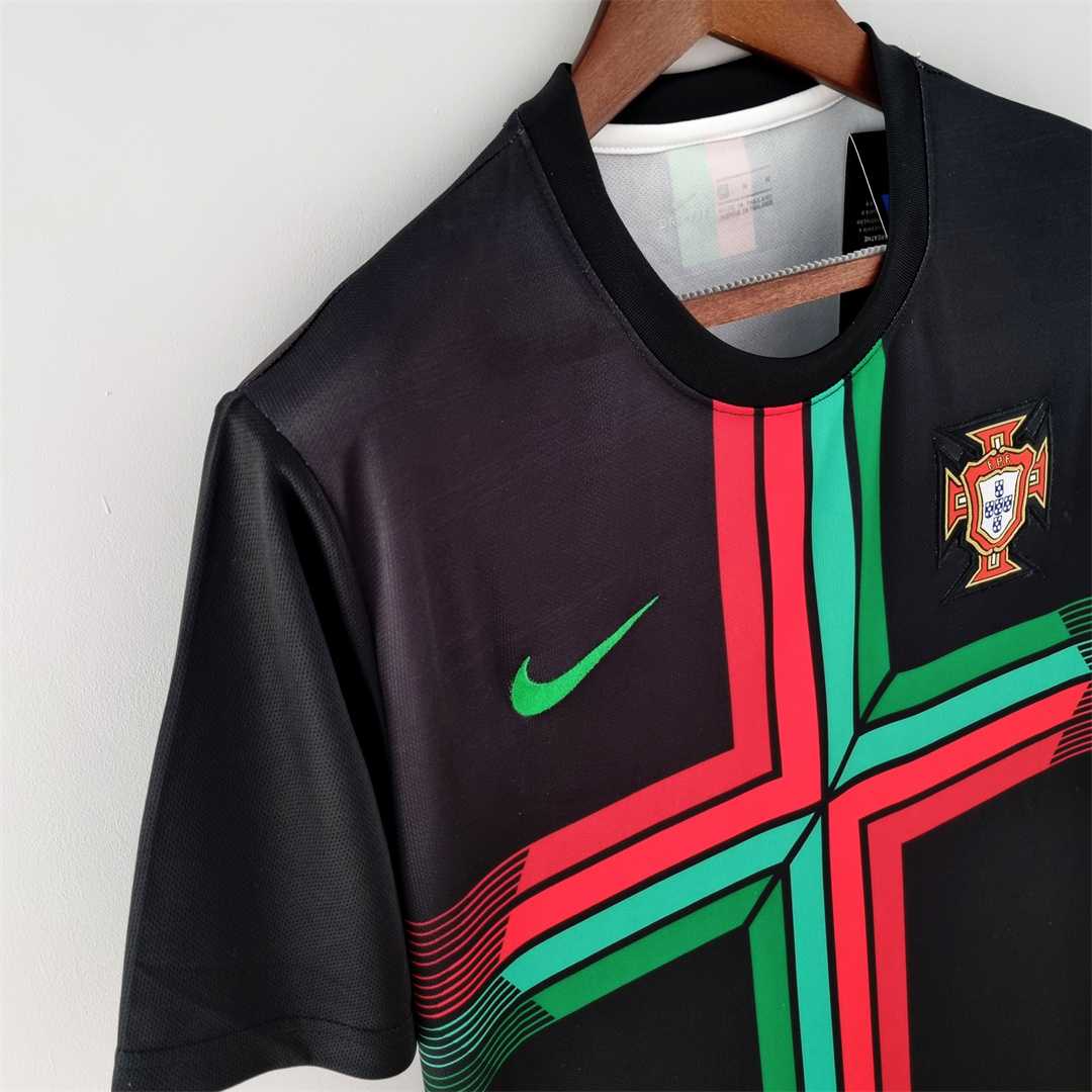 CAMISETA PORTUGAL NEGRO EDICIÓN 2022 HOMBRES