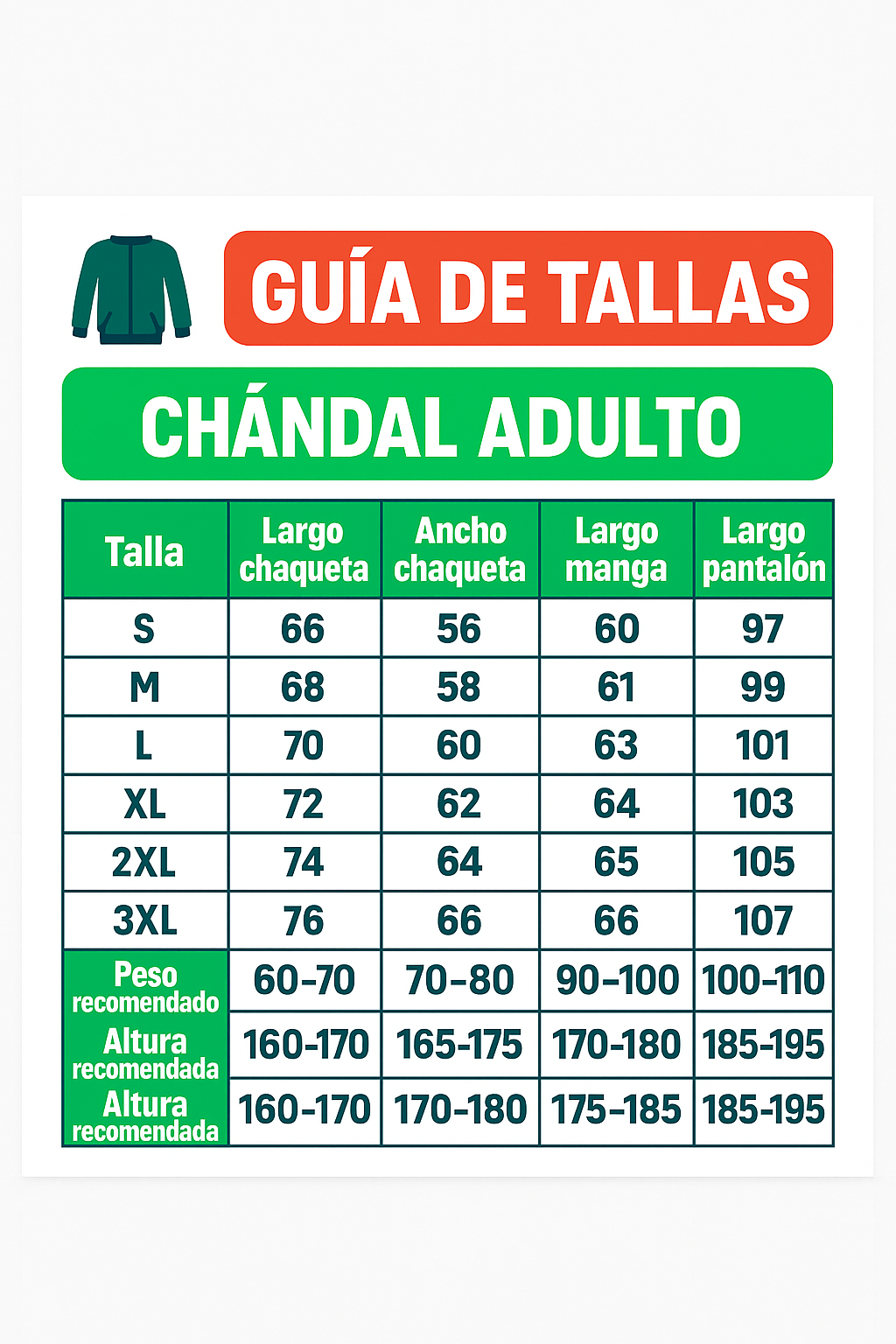 GUÍAS DE TALLAS 📏