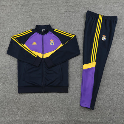 REAL MADRID  CHANDAL 24/25 - UNISEX/UNISEX - PÚRPURA Y NEGRO